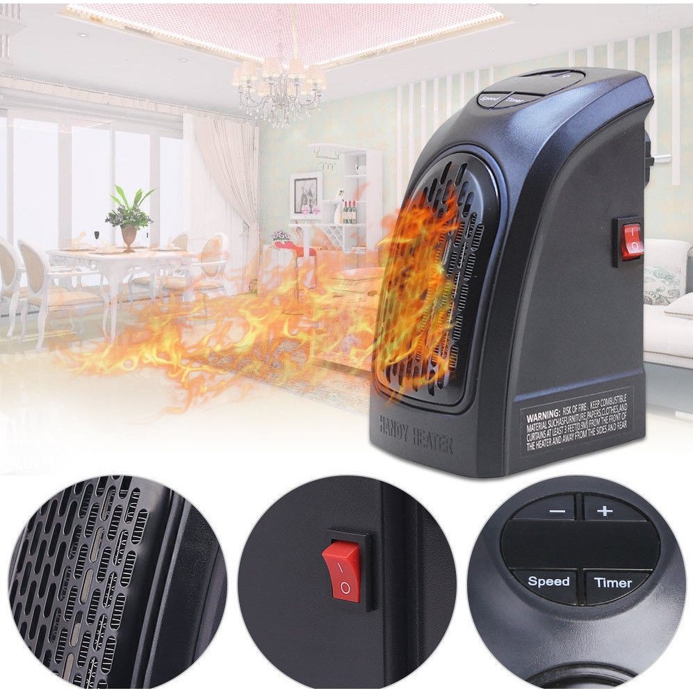 Quạt sưởi - Đèn sưởi cầm tay handy heater 400W làm ấm phòng cực nhanh [MÁY SƯỞI VUÔNG]