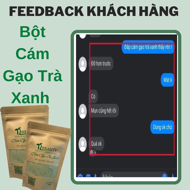 Bột Cám Gạo Trà Xanh