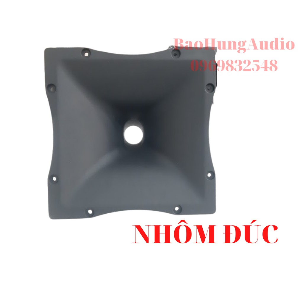 Họng loa treble kèn nhôm đúc nguyên khối 25cm x 25cm.
