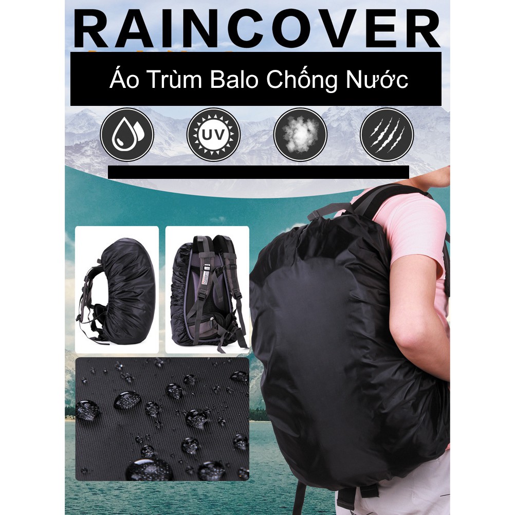 Túi Trùm Balo - Áo Mưa Balo - Chuyên Dành Cho Phượt Thủ - Size Balo 45L