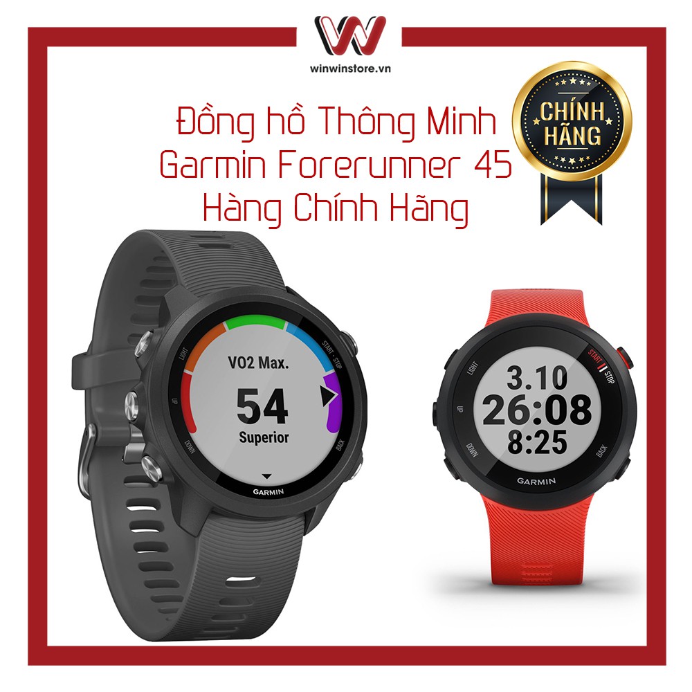 [Mã 154ELSALE2 giảm 7% đơn 300K] Đồng hồ Garmin Forerunner 45 - Bảo hành chính hãng