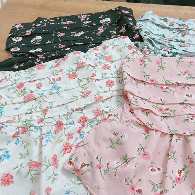 SL có hạn - Áo croptop ống tấng xếp ly voan hoa xinh xắn bo thun sau - Áo quây ngực hoa nhí  326 FIORI STORE