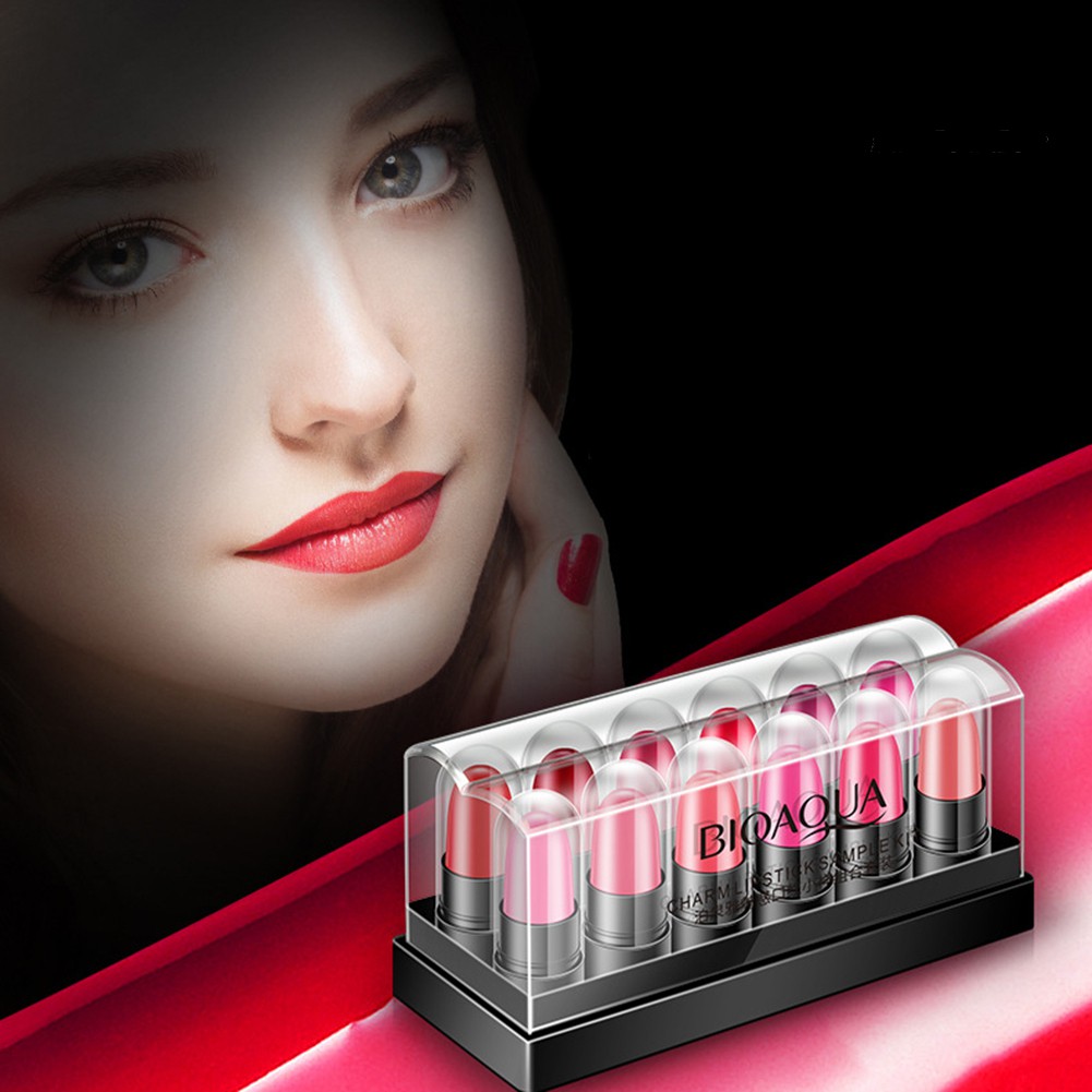 (Hàng Mới Về) Bộ 12 Son Môi Dưỡng Ẩm Lâu Trôi Chống Thấm Nước Không Dính Bioaoua | BigBuy360 - bigbuy360.vn