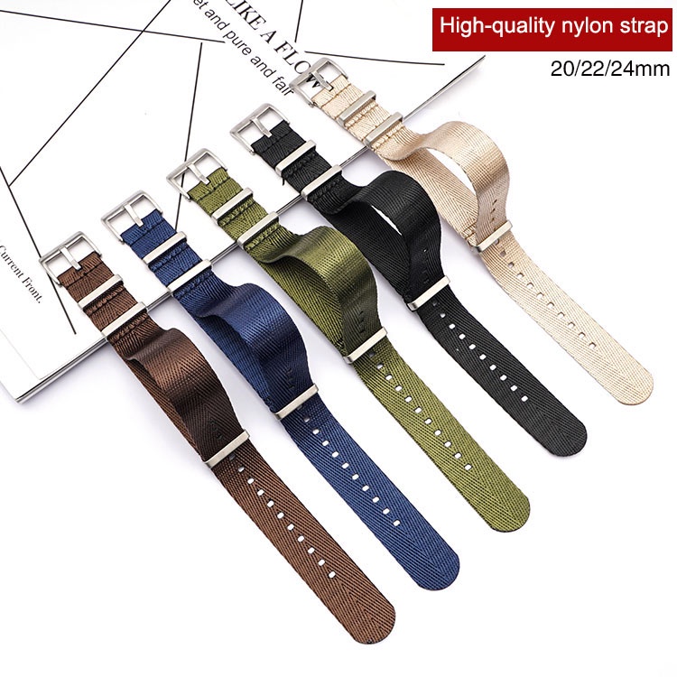 Dây Đeo Đồng Hồ Thể Thao Thông Dụng Bằng Nylon Zulu NATO 20mm 22mm 24mm
