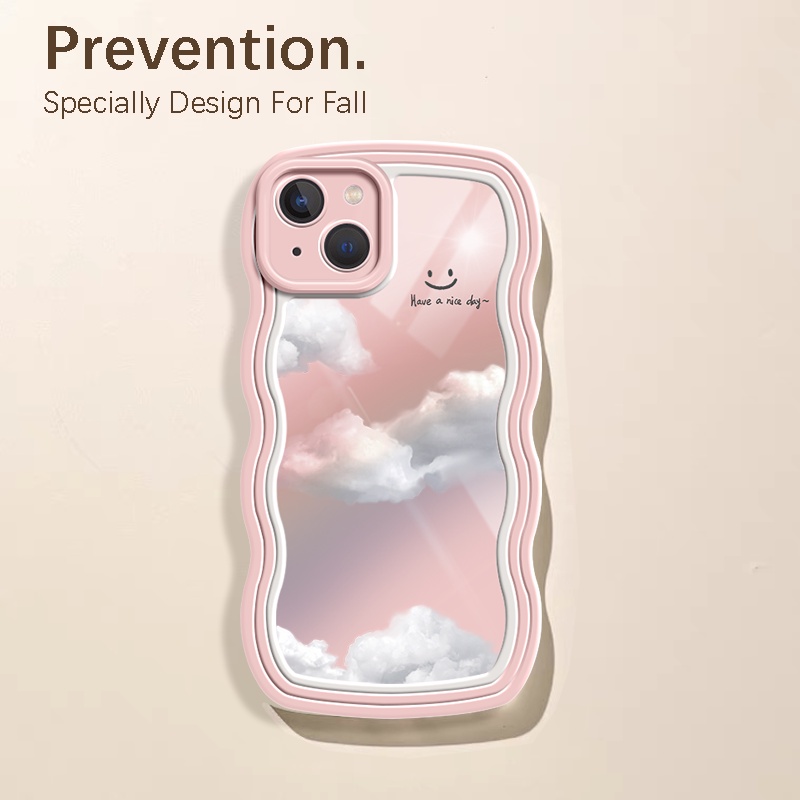 Ốp Điện Thoại Silicon Trong Suốt Hình Đám Mây Mặt Cười Cho Iphone 13 / 11 Pro 12 ProMax 7Plus / 8 XR XS