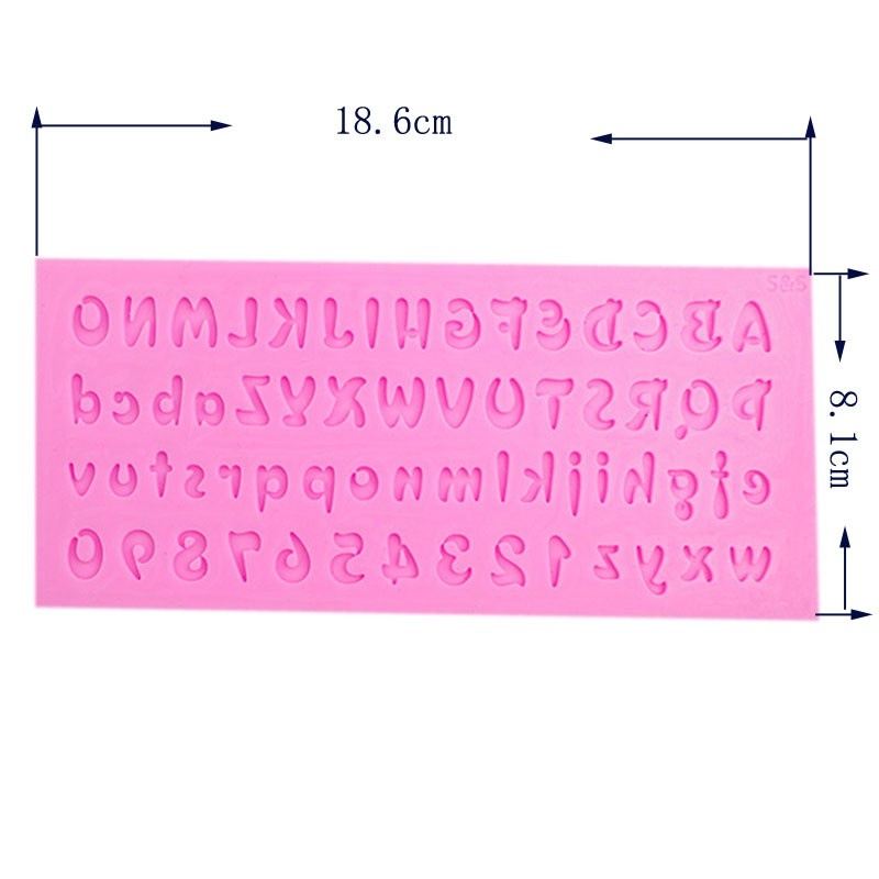 Khuôn Silicone Tạo Hình Chữ Và Số 3D Trang Trí Bánh
