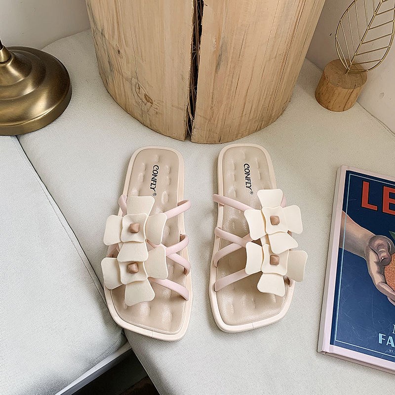 IELGY Dép đế dày quai dây La Mã dành cho nữ nhiều kích cỡ tùy chọn