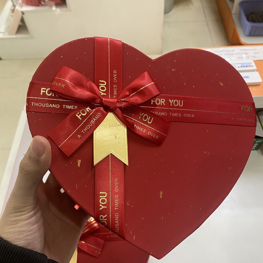 Set 3 hộp đựng quà trái tim cao cấp quà tặng valentine noel sinh nhật