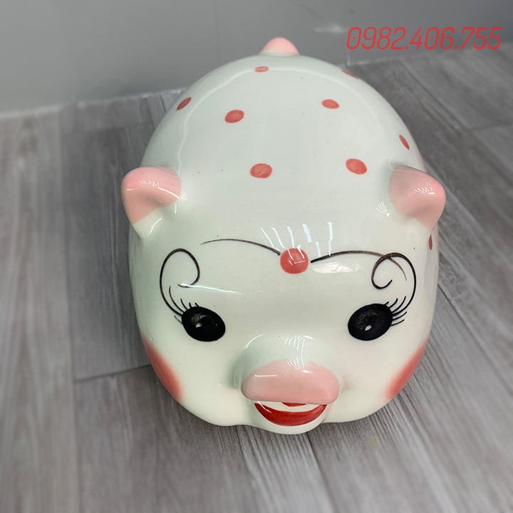 Con heo đất tiết kiệm 2022, ống lợn sứ đẹp giá rẻ cute dễ thương bát tràng