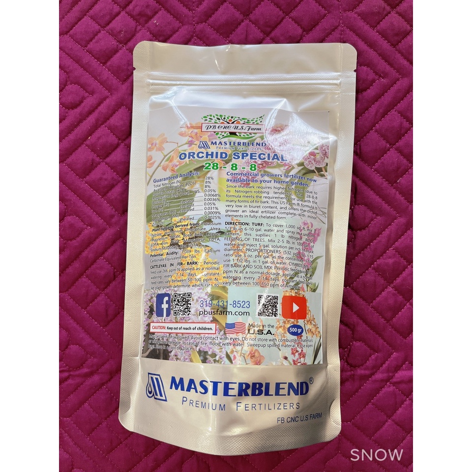 Phân bón cho Hoa Lan Masterblend 28-8-8
