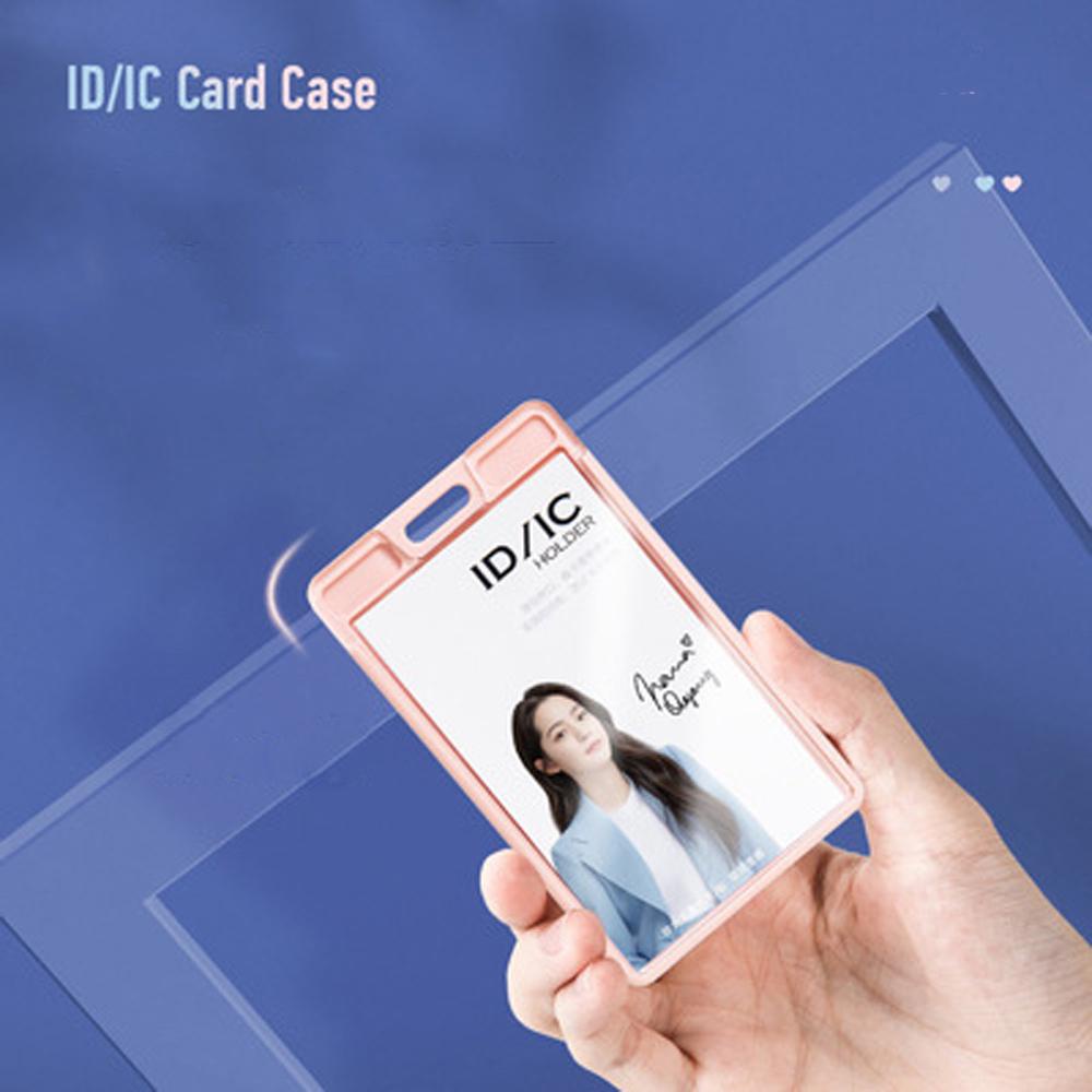 PEWANY Bao Da Đựng Thẻ Tên Kèm Dây Đeo Thời Trang Ốp
