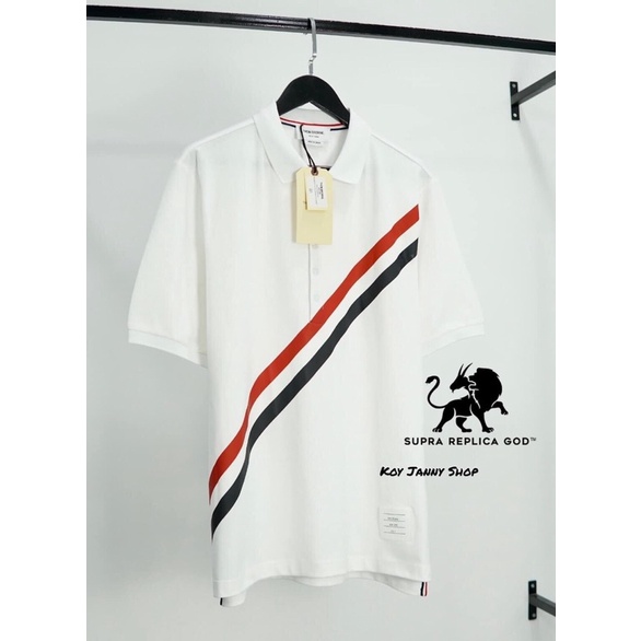 Áo Polo Thom Browne sọc chéo ngực hot hit nhất 2022