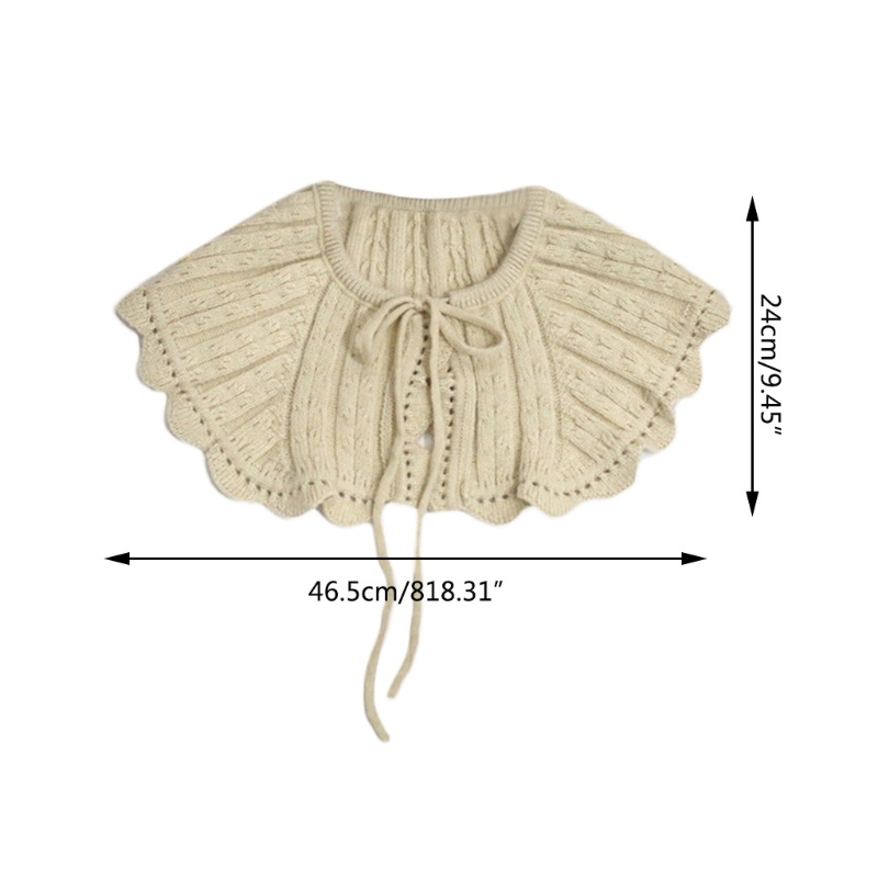 Khăn Choàng Dệt Kim Kẻ Sọc / Gợn Sóng Đính Dây Cáp Giả Lolita Cho Búp Bê