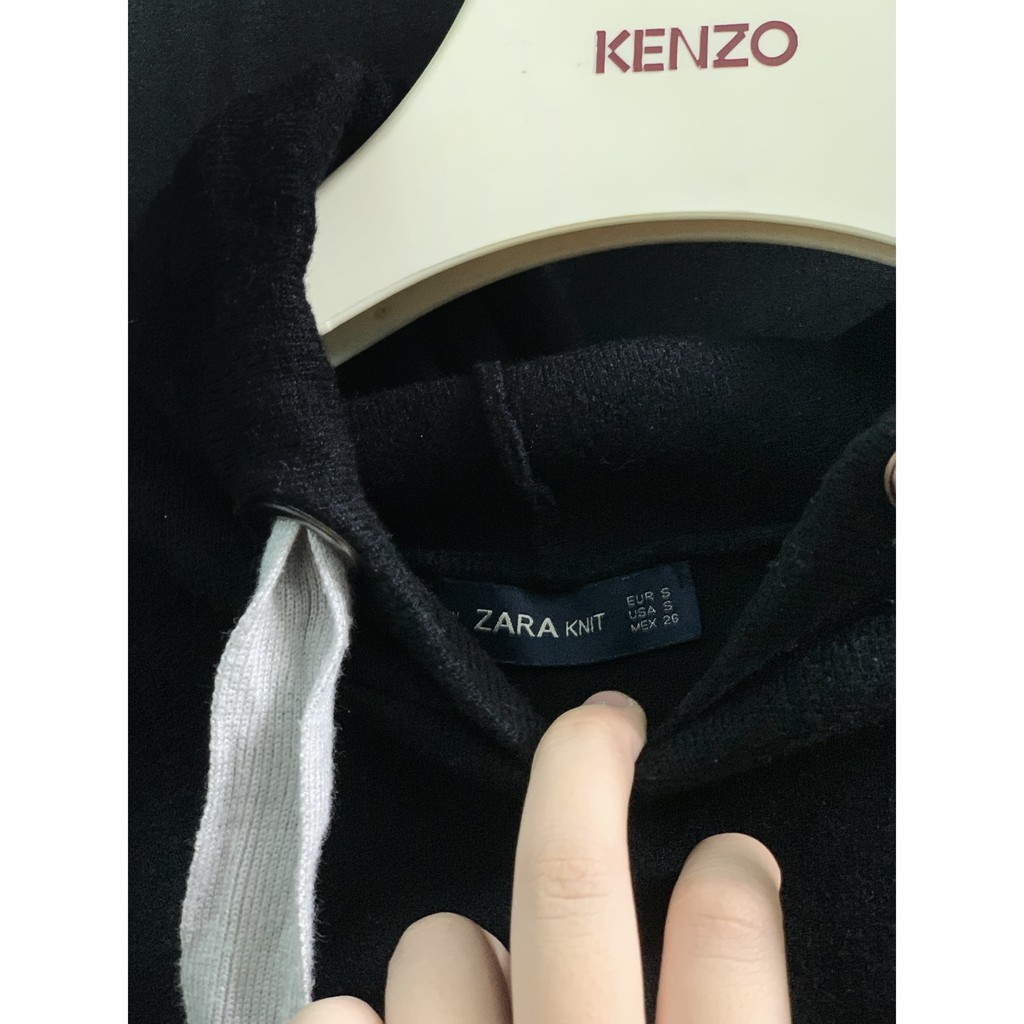 Áo hoodie Zara đen Good Vibe