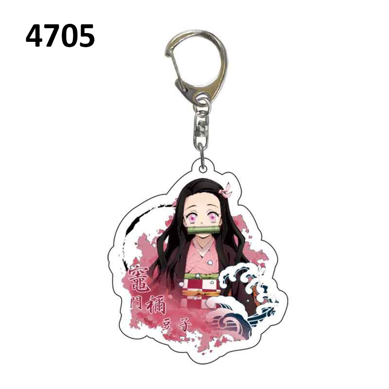 Demon slayer Móc Chìa Khóa Bằng acrylic In Họa Tiết Hoạt Hình Nhật Bản