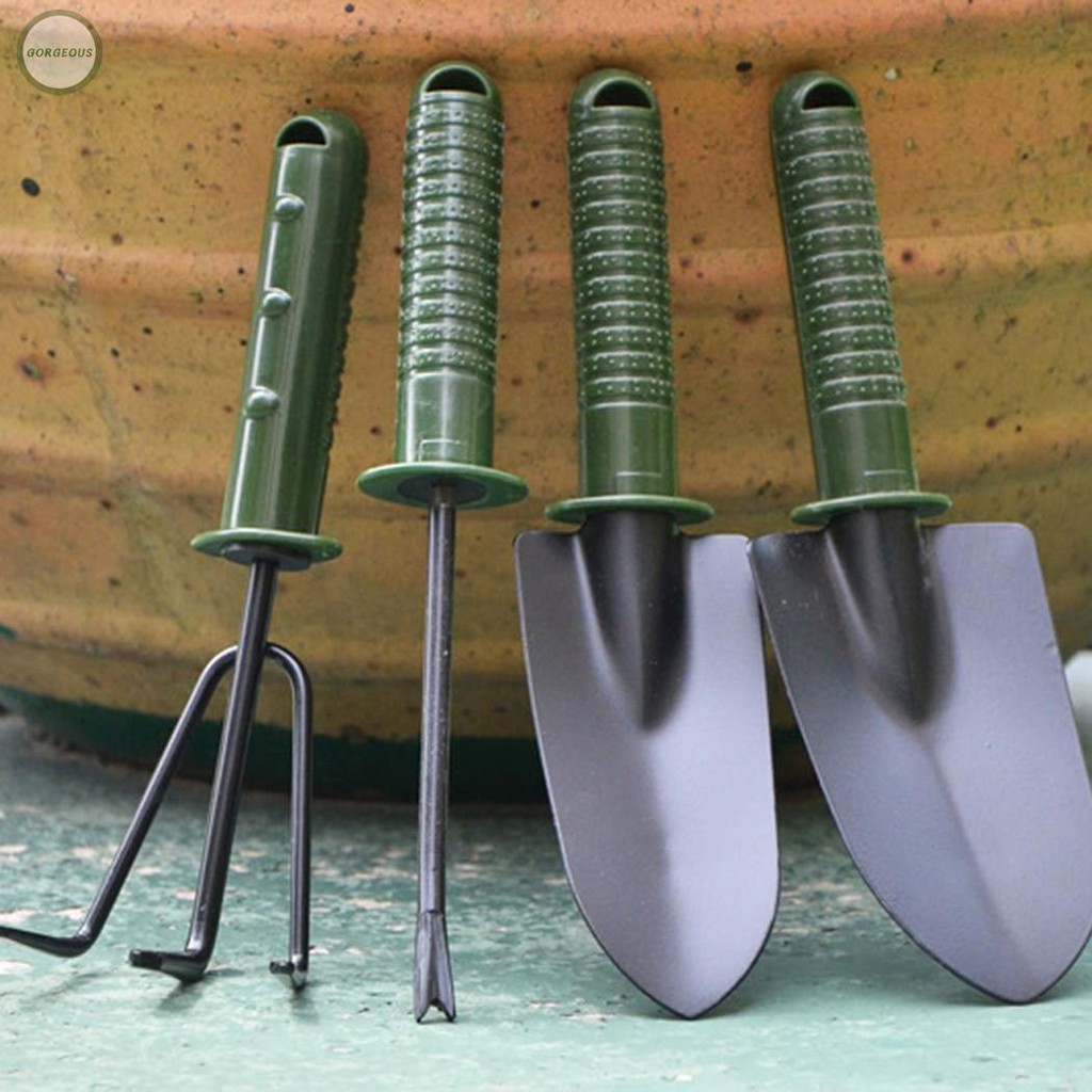 Bộ dụng cụ làm vườn 3 - 4 món tiện dụng đủ kích cỡ Bộ cuốc xẻng mini để trồng cây cảnh, sen đá, xương rồng, bonsai