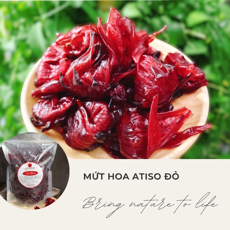 Mứt Atiso đỏ (Hibiscus, mứt hoa hồng) túi 200gr