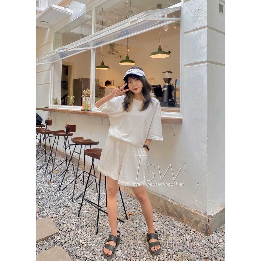 Set thể thao trơn basic dáng rộng oversize (Ảnh thật) | BigBuy360 - bigbuy360.vn