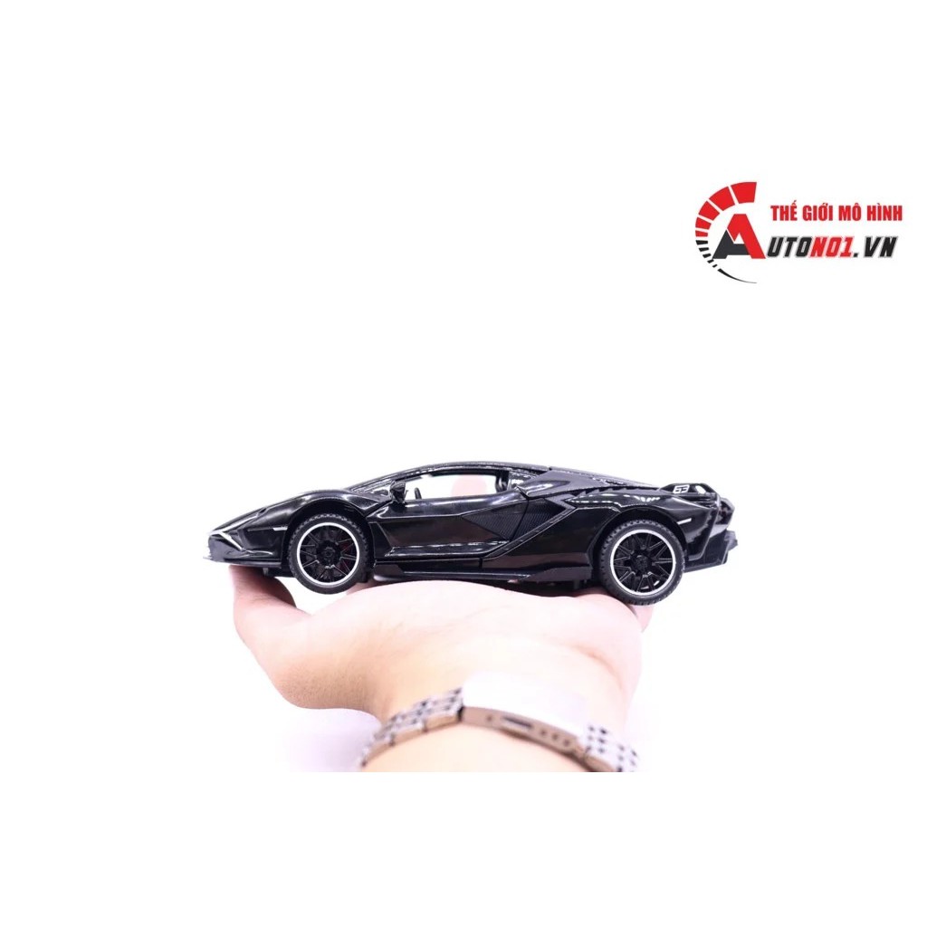 MÔ HÌNH XE LAMBORGHINI SIAN FKP BLACK 1:32 DOUBLE HORSES 6922