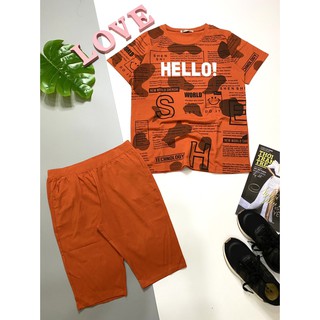 Bộ Thun Thái HELLO! lửng tay ngắn cao cấp