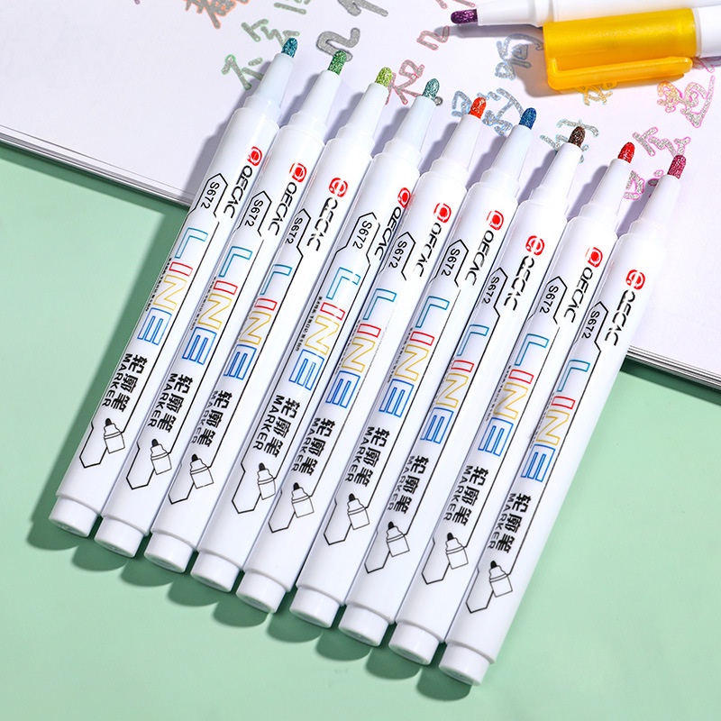 Bộ 8, 12 màu bút đánh dấu dạ quang cao cấp