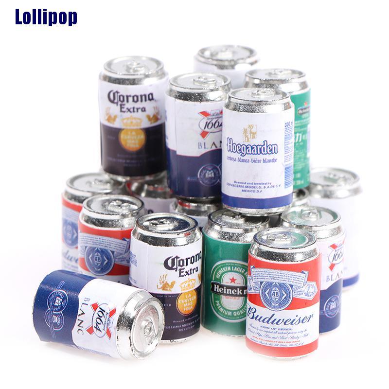 Set 4 Mô Hình Lon Nước Mini Trang Trí Nhà Búp Bê Dễ Thương