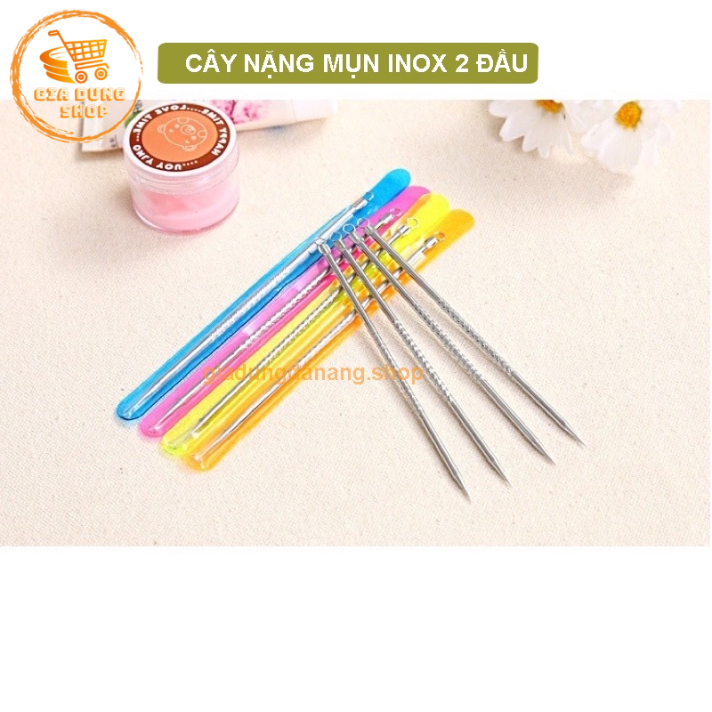 Cây Nặn Mụn 2 Đầu 1 Đầu Chích Và 1 Đầu Nặng Dài 12cm