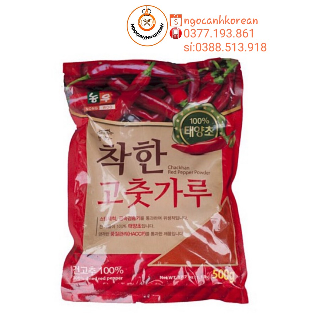 Bột Ớt Chackhan Nongwoo Làm Kimchi 500gr