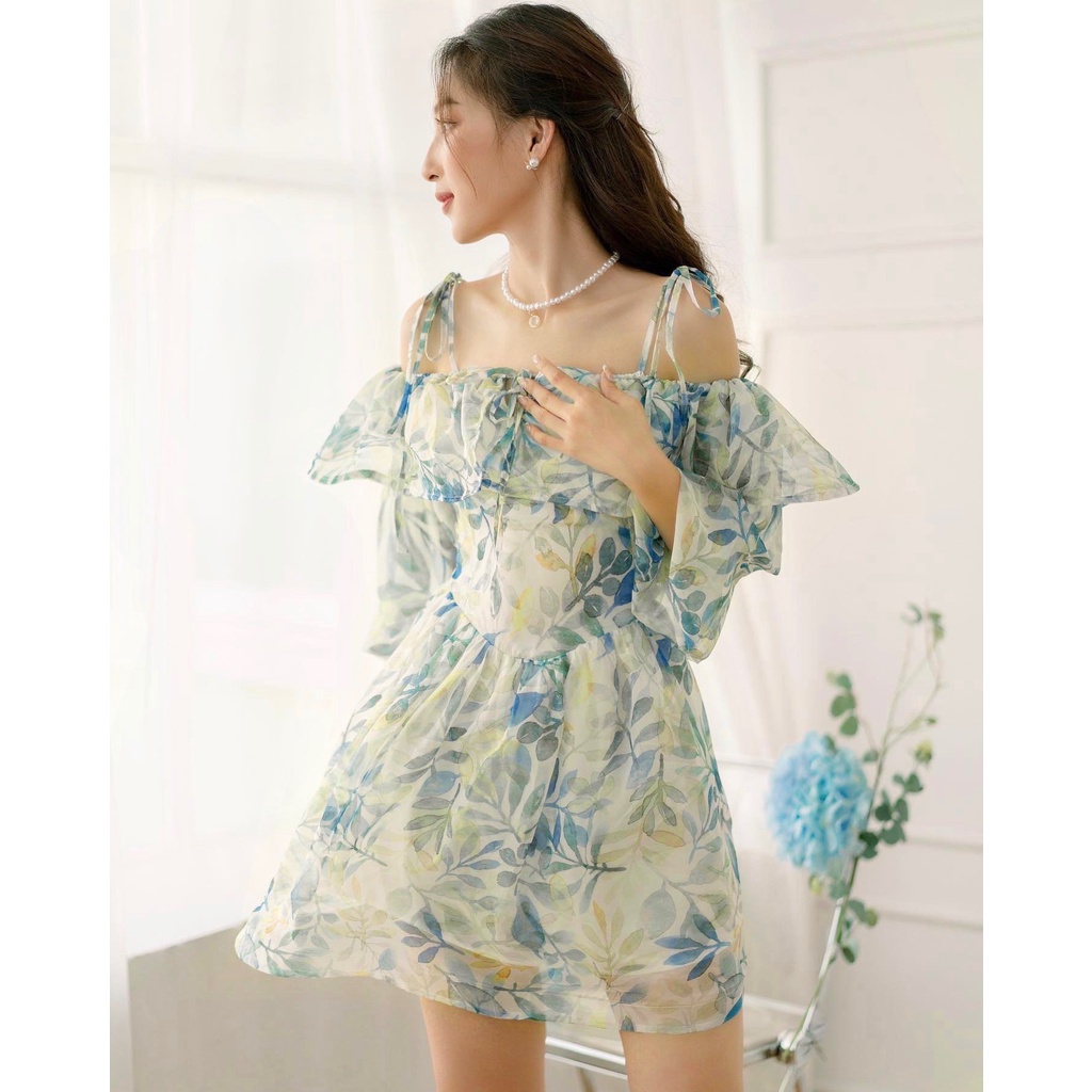 Váy xoè voan tơ hoa Kaia Dress - COQUI