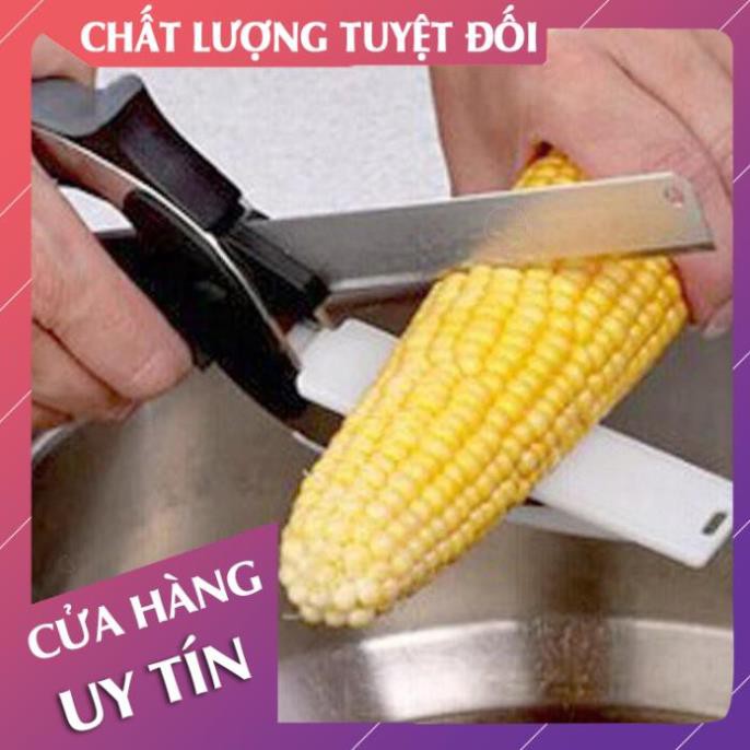 [Hàng loại 1] Kéo cắt rau củ quả đa năng, kéo nhà bếp tiện lợi 2in1 - Lan Chi Mart