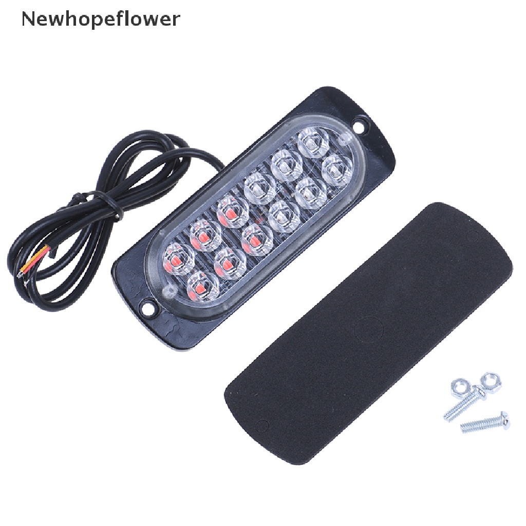 (NFPH) Đèn Cảnh Báo Urgent 12 Leds Màu Đỏ / Xanh Dương 18 Bóng Cho Cảnh Sát