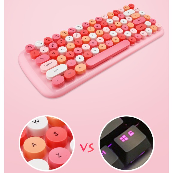 Bộ Bàn Phím Và Chuột Không Dây 2.4G Màu Sắc Ngọt Ngào Cho Laptop Notebook PC