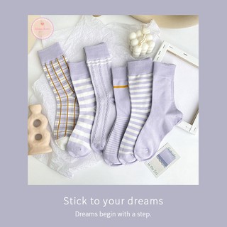 [Vớ Nữ Cổ Cao] Tất Nữ Cổ Cao Phong Cách Tím Dễ Thương Ngọt Ngào TDN269