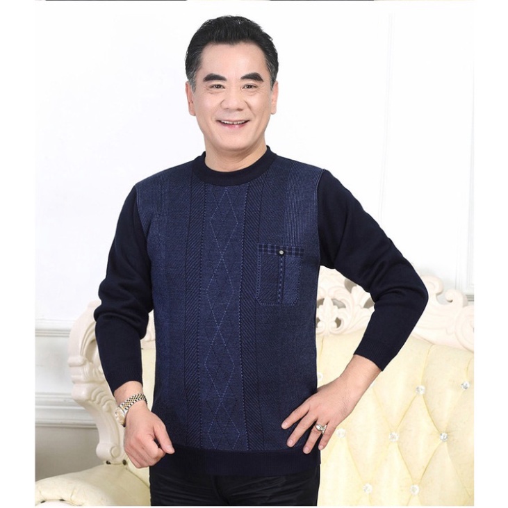 áo ấm người già lót nỉ, áo len sm ông mùa đông mẫu mới