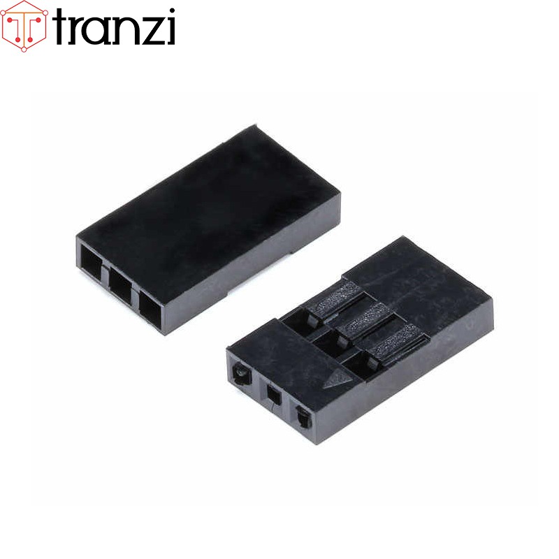 Vỏ header 2.54mm dupont 3P 13,95mm đen - túi 50 cái