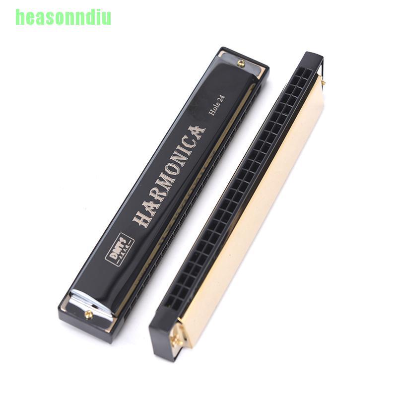 Kèn Harmonica Tremolo 24 Lỗ Màu Vàng / Đen Âm Trầm Ấm