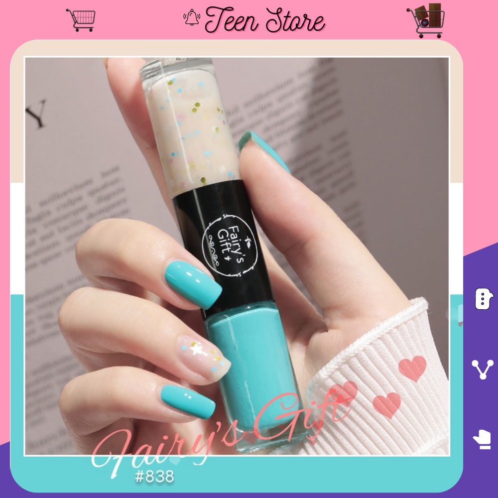 Sơn móng tay thường bóng Fairy's Gift hai đầu 2 màu khác nhau 12ml Teen Store TS1149