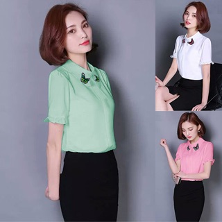 Áo Sơ Mi Nữ Thêu Bươm Bướm