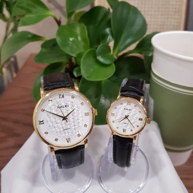 Đồng hồ nữ Halei dây da vân cá sấu đơn giản thanh lịch mặt số la mã | BigBuy360 - bigbuy360.vn