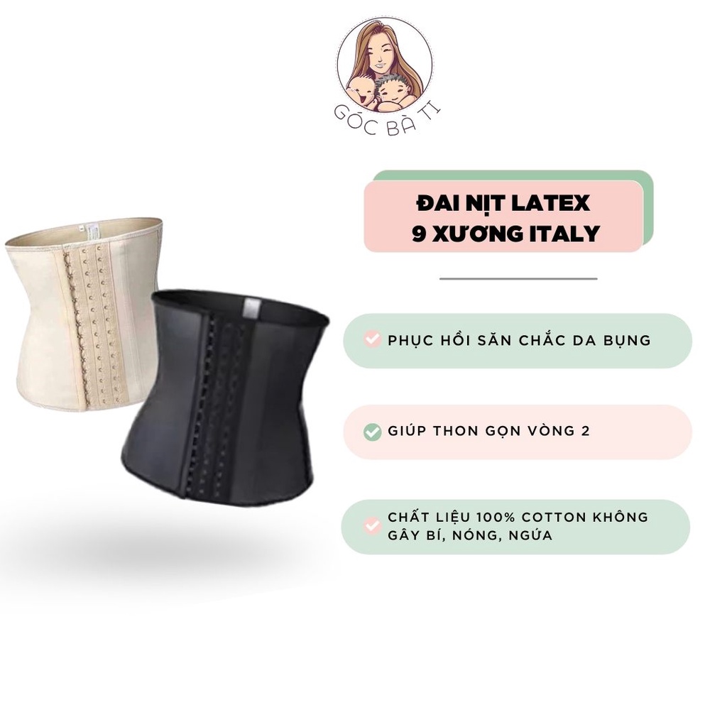 ĐAI NỊT BỤNG LATEX 9 XƯƠNG ITALY