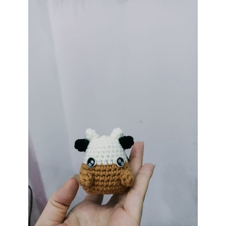 Móc khóa len bò sữa