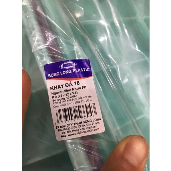 Khuôn làm đá, khay làm đá 18 viên Song Long