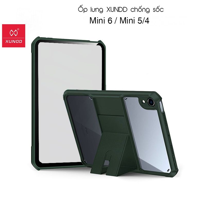 Ốp lưng XUNDD iPad Mini 6 / Mini 5/4  Chống shock, Mặt lưng trong suốt, Viền TPU
