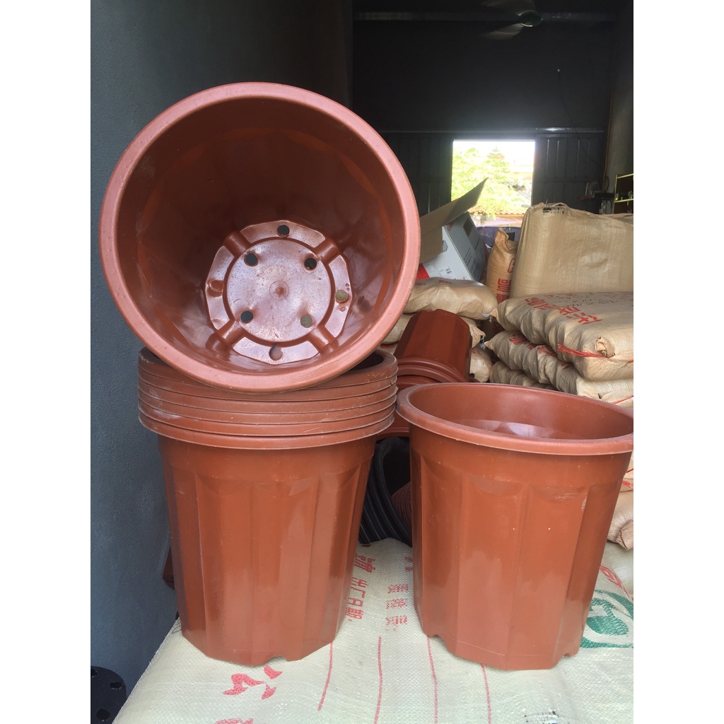 5 CHẬU NHỰA TRỒNG CÂY MÃ #E350 (BẠT PHỦ ĐẤT CHỐNG CỎ MỌC, BẦU KHAY TÚI ƯƠM...)