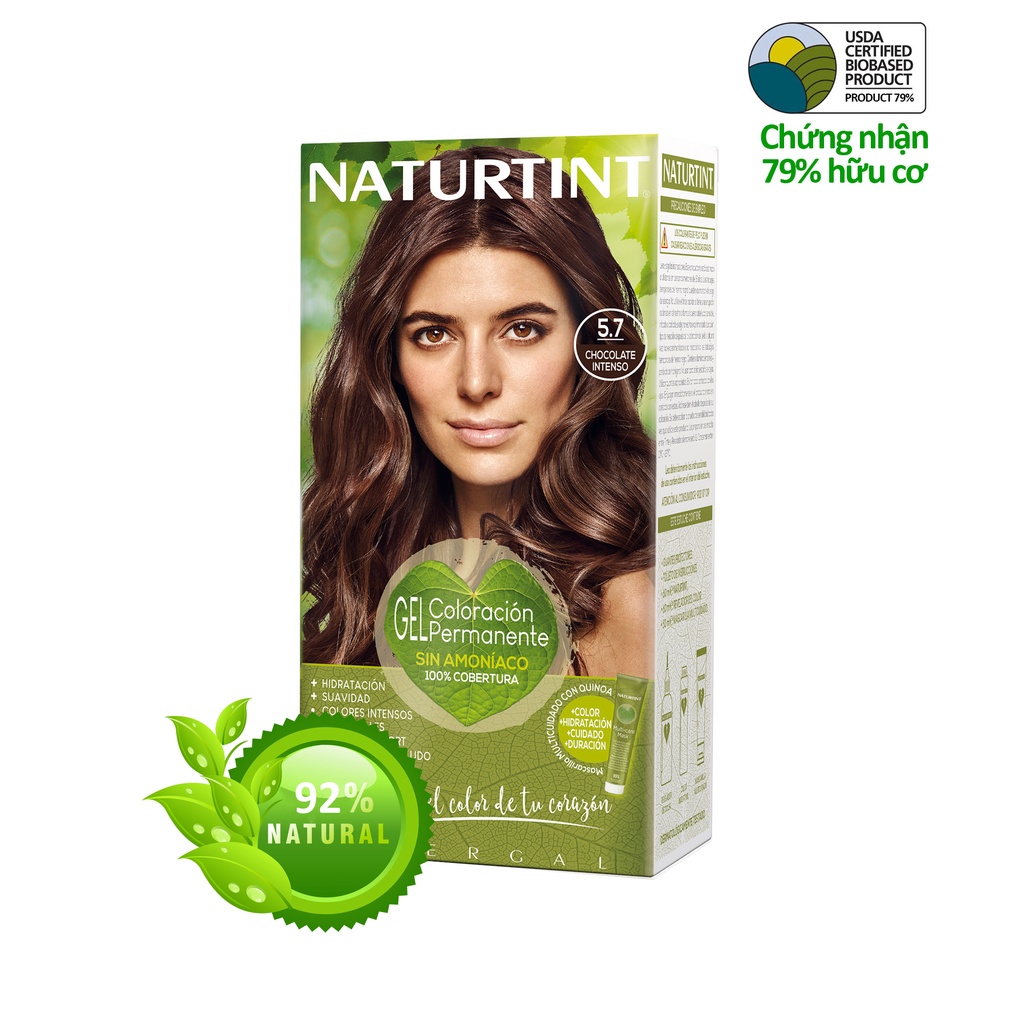 Gel nhuộm phủ bạc, dưỡng tóc với 27 thảo mộc Naturtint chính hãng Tây Ban Nha