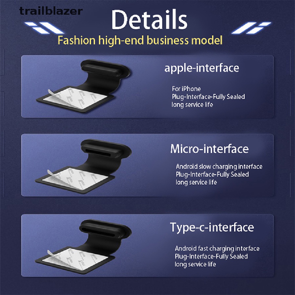 Nắp Đậy Cổng Sạc Type-C / Mirco / Lightning Chống Bụi Ốp