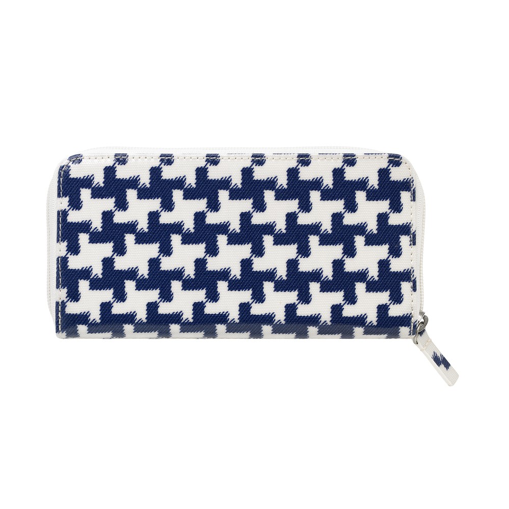 Cath Kidston - Ví cầm tay Continental Zip Wallet Houndstooth - 984799 - Cream Blue