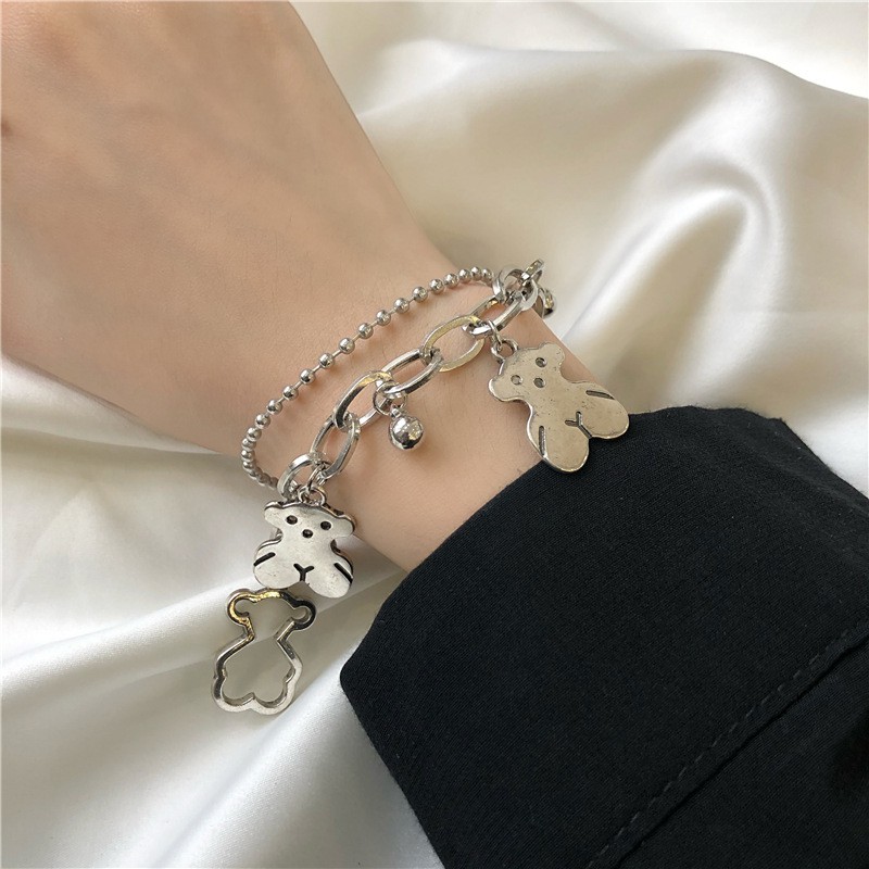 Vòng tay nhiều lớp gấu bông xinh xinh VT46