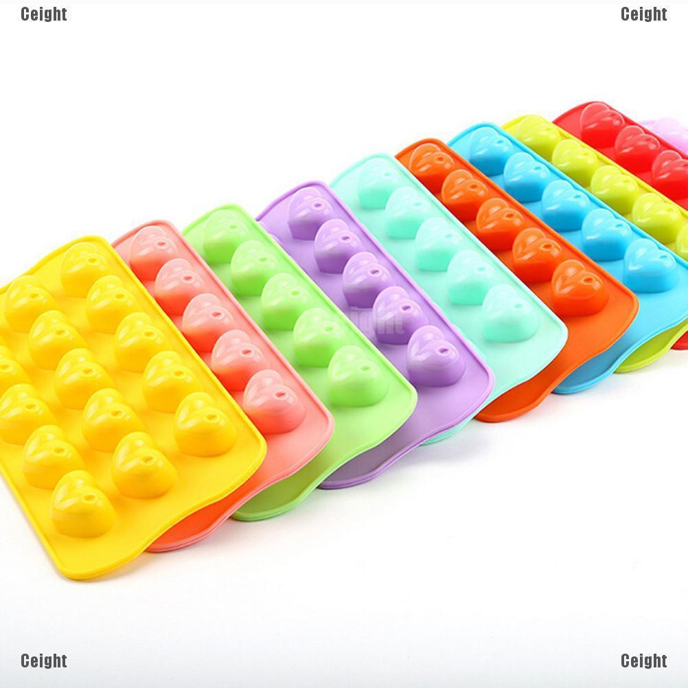 Khuôn silicone họa tiết trái tim làm bánh/ socola/muffin đa năng