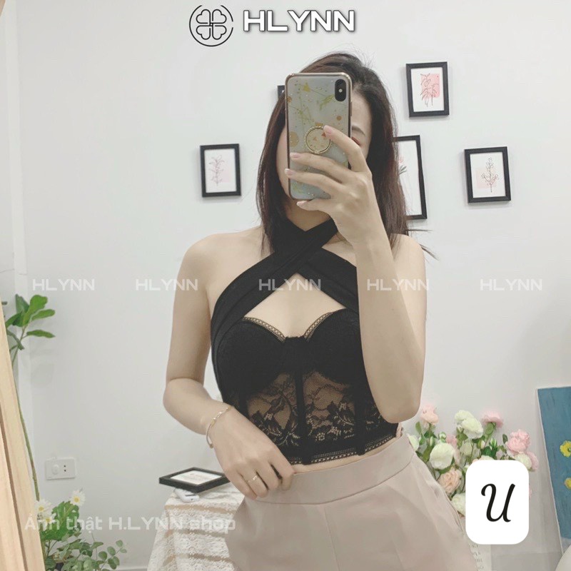 Áo ống cúp bra ren hot dây đeo cổ mặc được nhiều kiểu hot